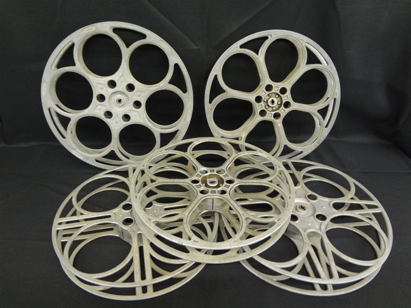 (5) Goldberg Bros. Denver Aluminum 35mm Film Reels