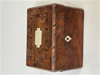 Bone and Inlay Fruit Wood Tea Caddy Box