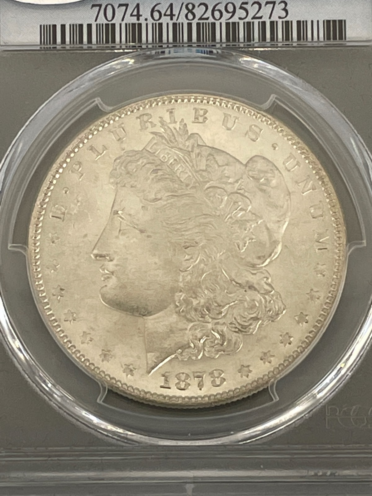 Lot Detail - 1878 7TF Morgan Silver Dollar PCGS MS64 Reverse of 1878