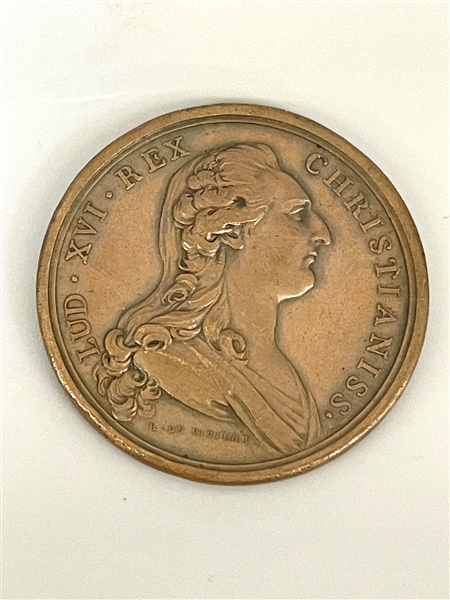 1781 Bronze France Louis XVI Marie Antoinette by B. Duvivier Medal