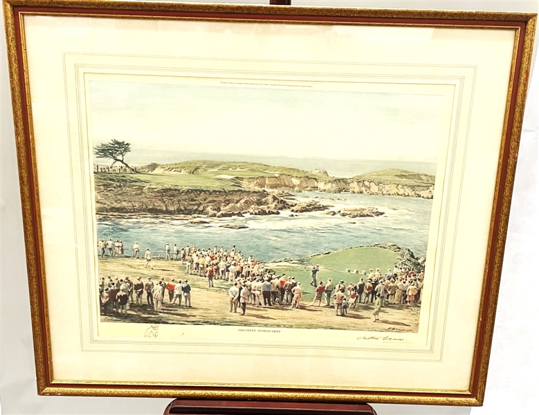 Arthur Weaver Print "16th at Cypress Point" Published by Frost and Reed 1962