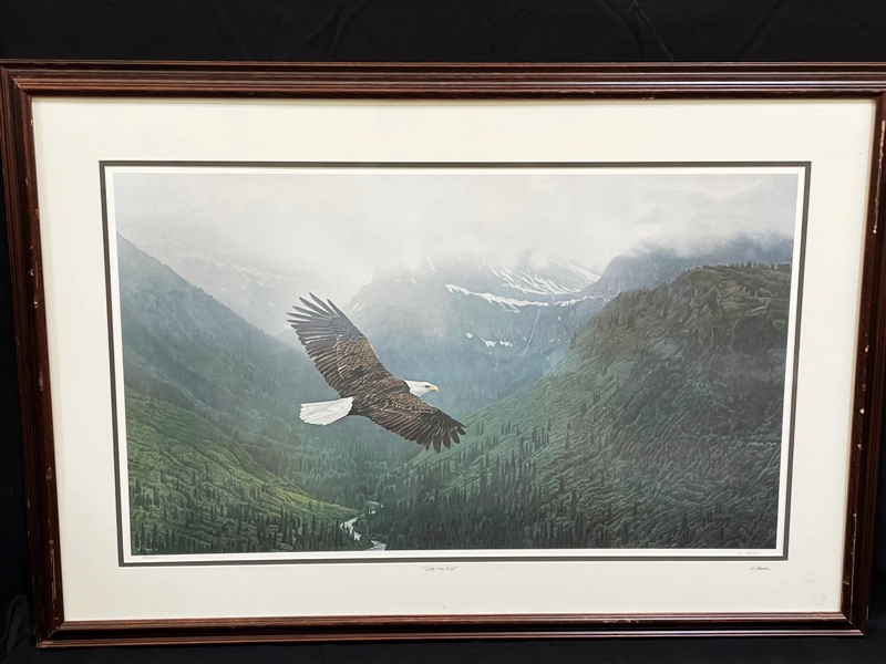 Terry Isaac "Into the Mist" Bald Eagle Signed and Numbered Lithograph