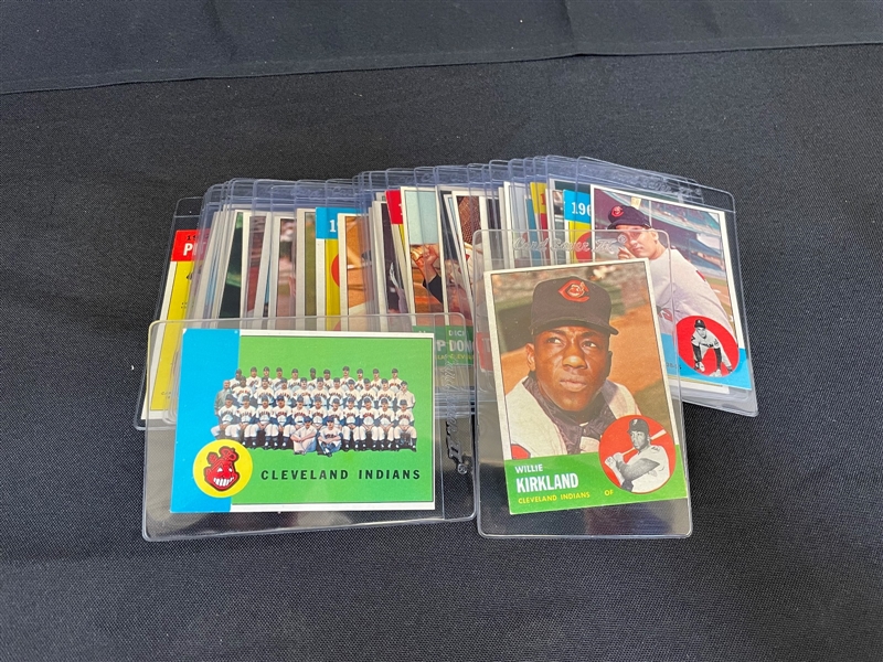 1963 Topps Baseball Cards Cleveland Indians Team Set