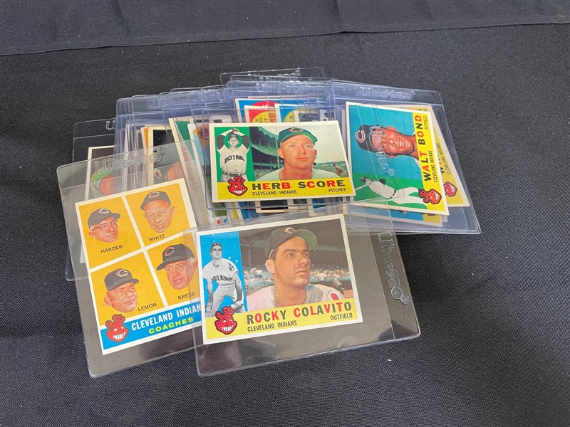 1960 Topps Baseball Cards Cleveland Indians Team Set