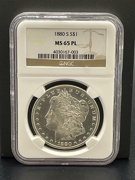 1880-S NGC MS65PL Morgan Silver Dollar