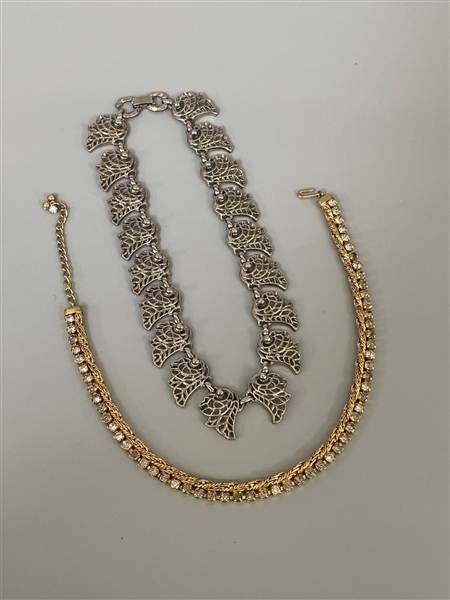 (2) Vintage Estate Costume Necklaces Paris and Hattie Carnegie