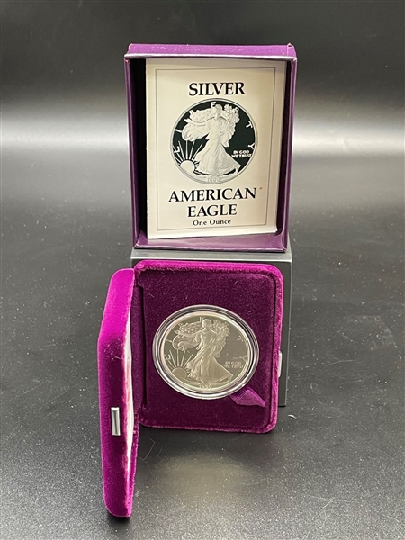 1990-S American Eagle One Ounce Silver Proof Coin In Presentation Box