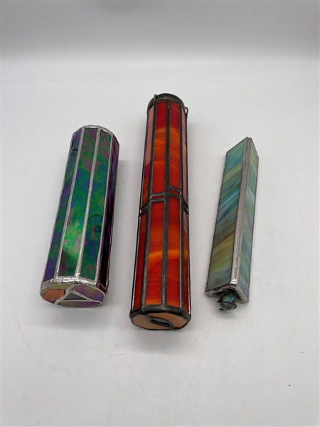 (3) Slag Glass Kaleidoscopes