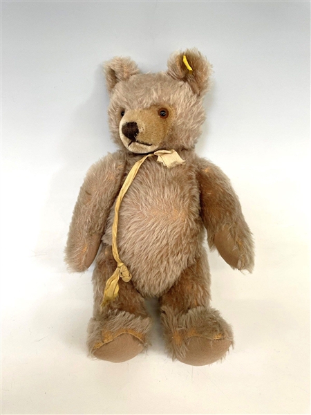 Vintage Steiff Mohair Caramel Teddy Bear With Sound Box