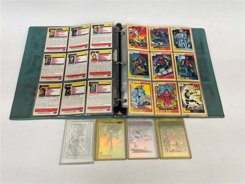 1991 Marvel Comics Complete Set Non-Sport Trading Cards With 4 Holograms