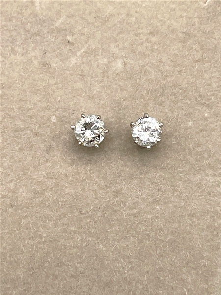 14k White Gold .25 Carat Diamond Stud Earrings