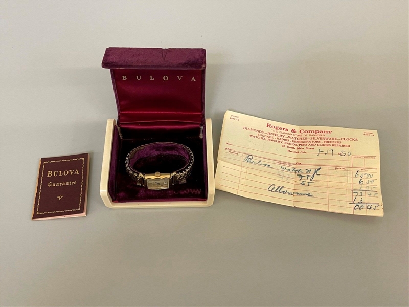 14k Gold Filled Bulova Wrist Watch With Original Case