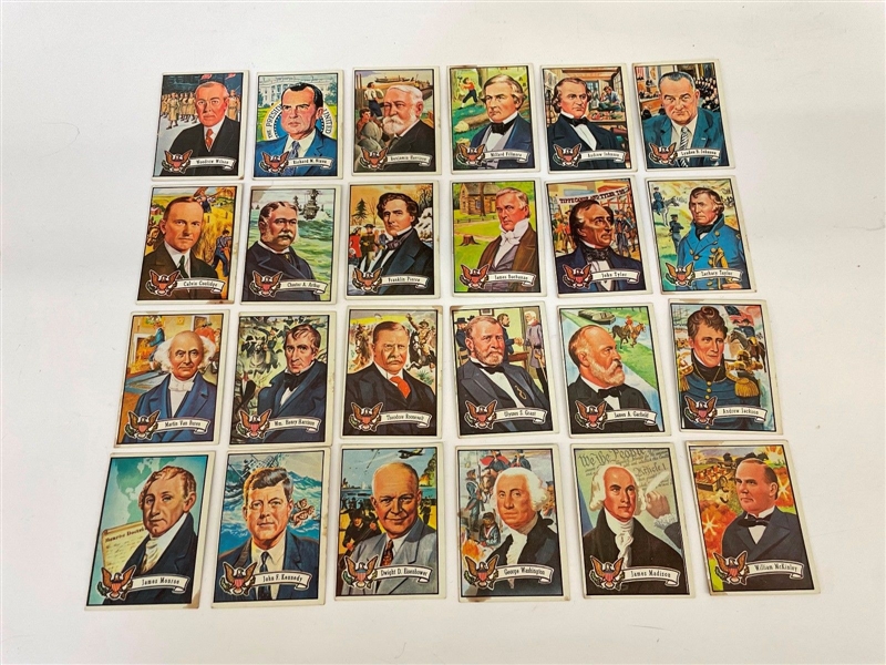 (24) 1972 Topps US Presidents Non-Sport Trading Cards