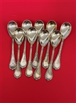 (9) Gorham Sterling Silver Demitasse Spoons "Cottage" Made for D.C. Jaccard and Co.