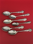 (6) Sterling Silver City Souvenir Spoons