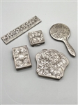 Group of (5) .800 Silver Ladies Dresser Items