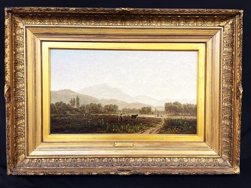 William Marple (Amer. 1827-1910) Original Oil Painting "Morning Mount Hamilton, CA. 1878"
