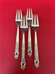 (4) Royal Danish International Sterling Silver Salad Forks