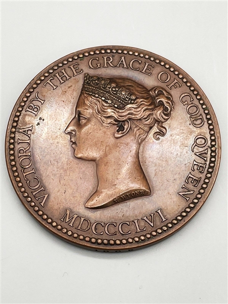 Queen Victoria 55mm Bronze Medal For Success in Art