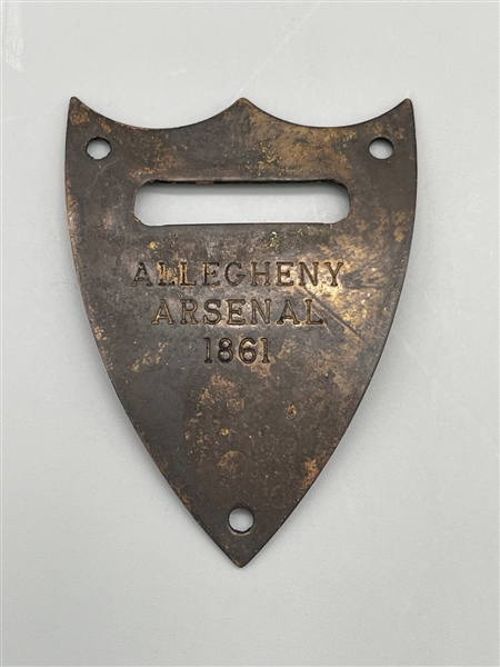 Allegheny Arsenal Civil War Saddle Badge 1861