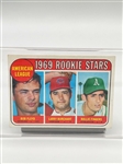 1969 Topps Rookie Stars Baseball Card #597 Rollie Fingers, Burchart, Floyd