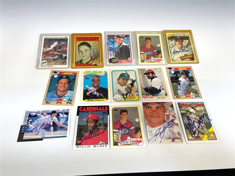 (15) Autographed Baseball Trading Cards No COAs