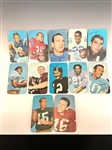 (12) 1970 Topps Super Football Cards