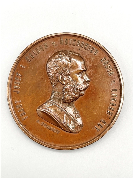 1873 Vienna Austria Franz Joseph I Bronze Medal