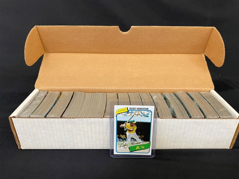 1980 Topps Baseball Complete Set With Henderson Rookie NM-M