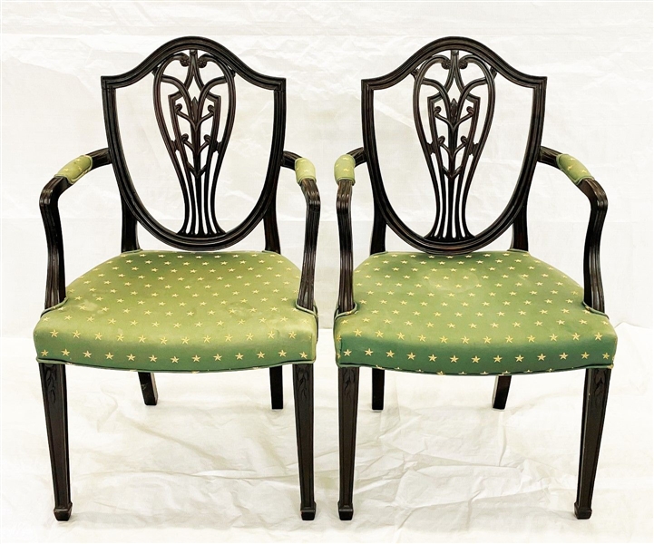 Pair of Federal Shield Arm Chairs