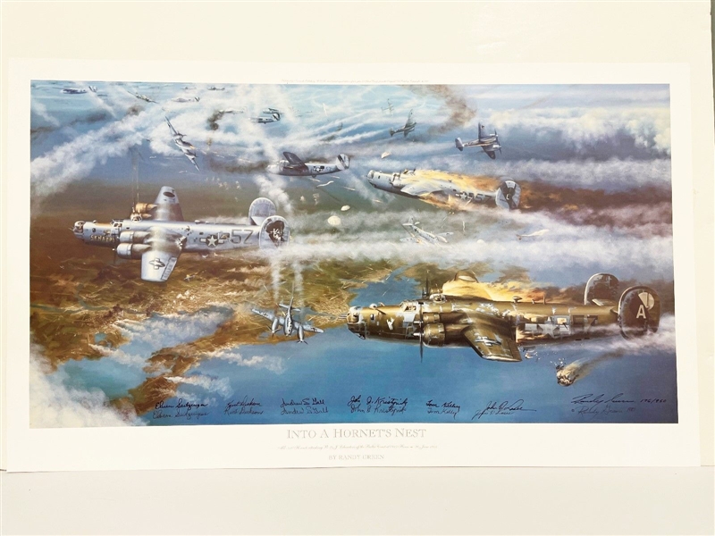 Randy Green Signed Lithograph "Into a Hornets Nest"