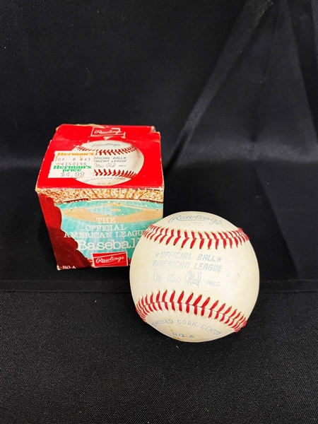 Official Lee MacPhail American League Baseball in Original Box