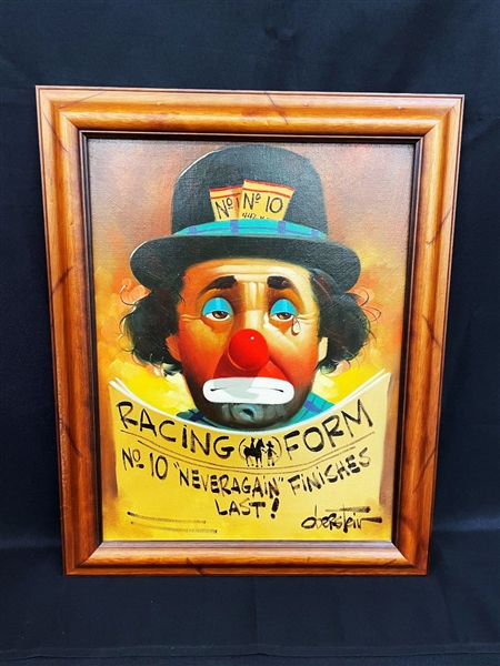 Chuck Oberstein (American 1935-2002) Original Oil Clown