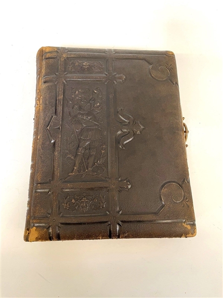 Victorian Leather Photo Album With Cabinet Cards