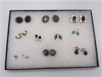 (10) Pairs Sterling Silver Earrings