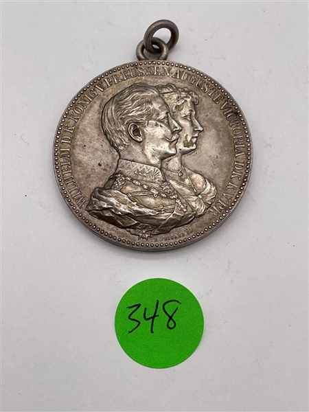 1891 Netherlands Kaiser Wilhelm II 10th Anniversary Silver Medal (#348)