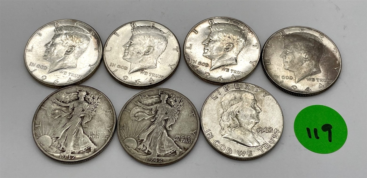 Silver Half Dollar Lot (119)