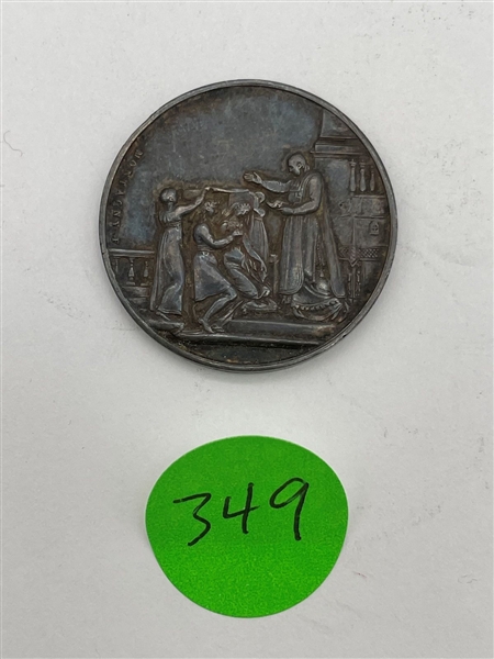 1835 France Christian Communion Silver Medal (#349)