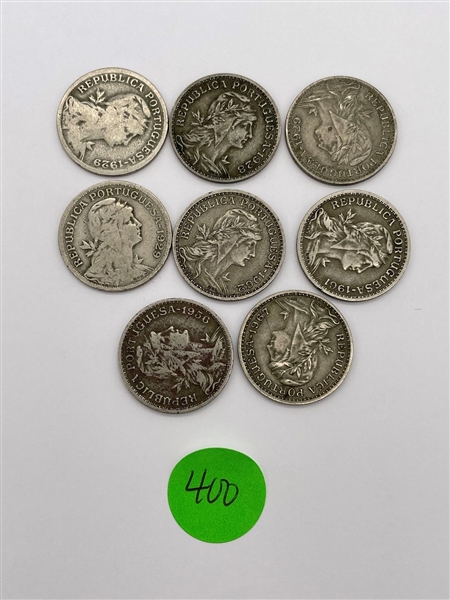 (8) Portugal 50 Centavos Coins (#400)