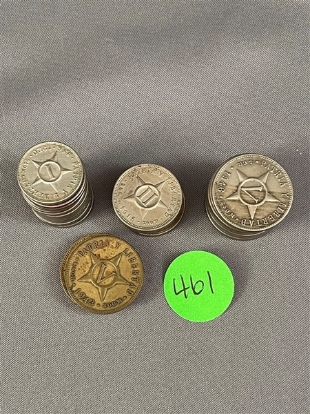 (30) Cuba 1,2,and 5 Centavos (#461)
