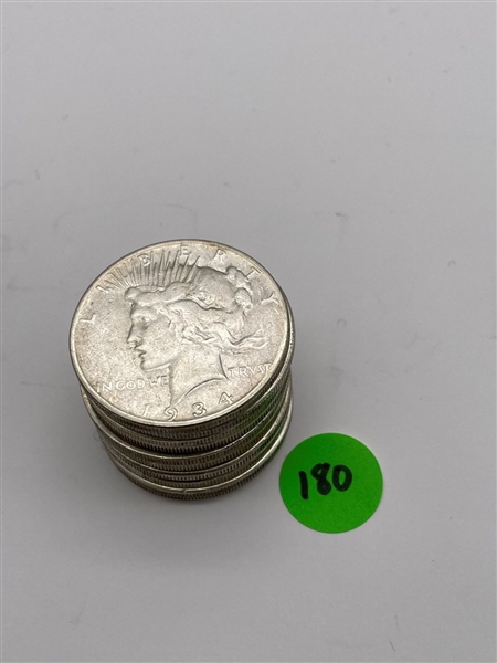 Mixed Peace Silver Dollar Lot (180)