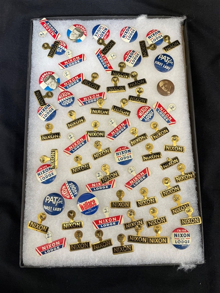 Group of Political Badges and Pins