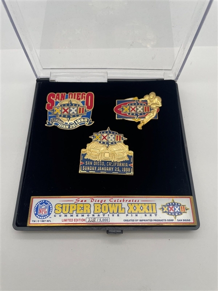 Super Bowl XXXIII Limited Edition Pin Set
