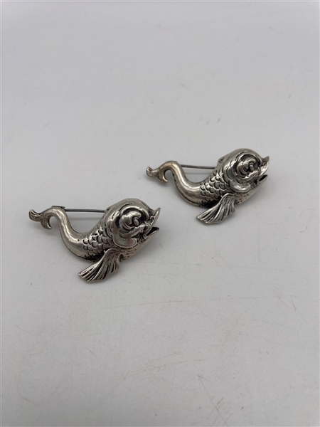 Brookcraft Sterling Silver Fish Brooches