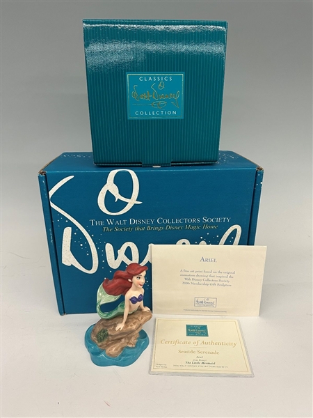 Walt Disney Collector Society Ariel Seaside Serenade COA and Box