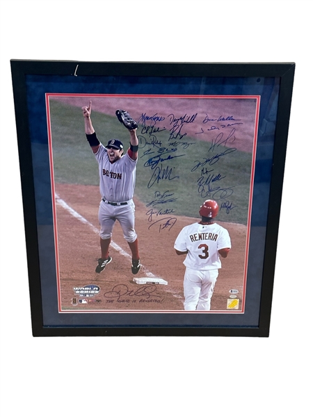 Large 2004 Boston Red Sox Autographed Photograph Full Beckett COA