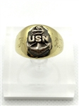14k Yellow Gold United States Navy Mens Ring