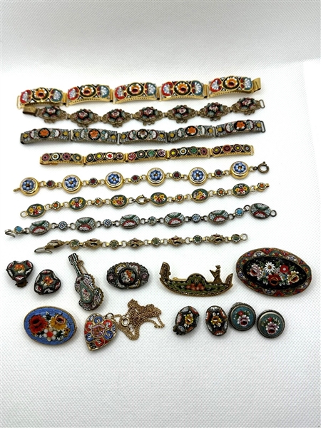 (17) Pieces Micro Mosaic Jewelry