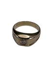 14k White Gold Ring with Solitaire Diamond