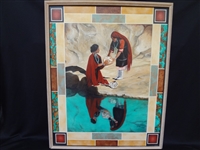 R. Miller Original Watercolor Painting Contemporary Native American Acoma